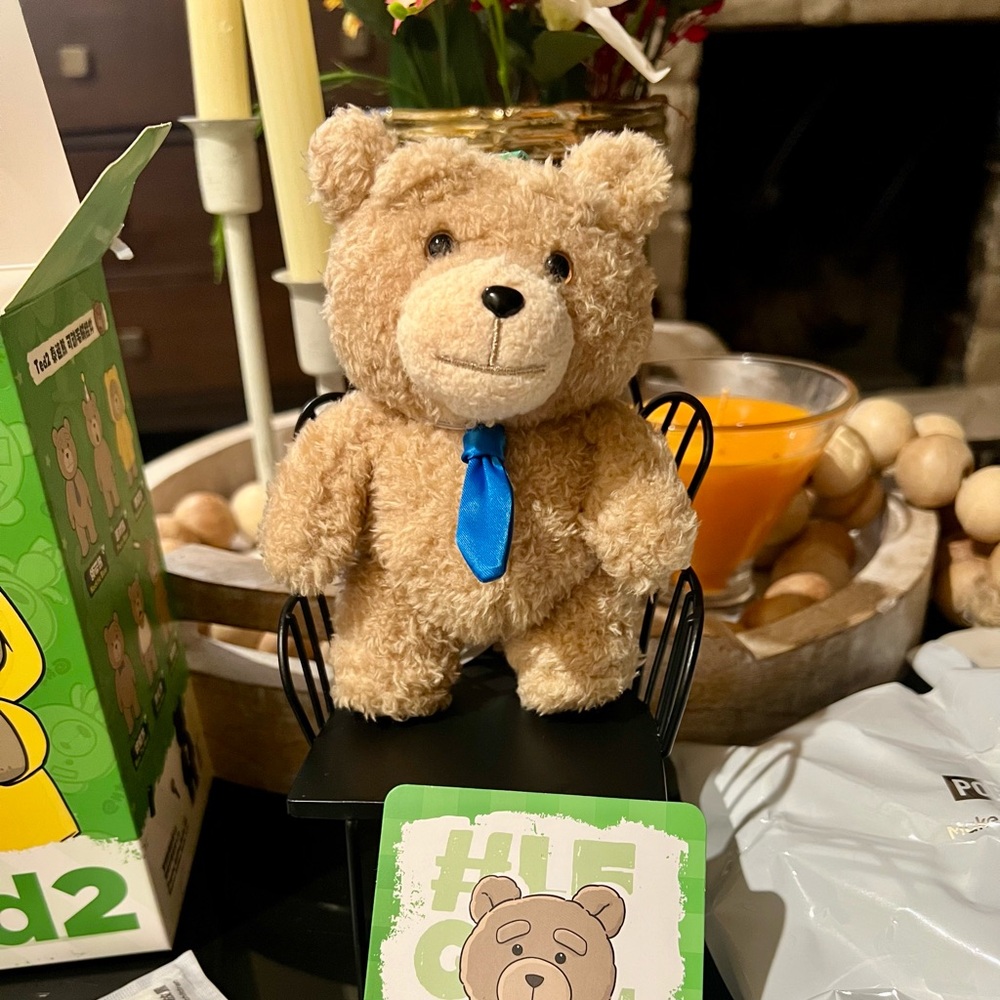 Ted2 Teddy Bear Action Plush Pendant Neck Tiebear